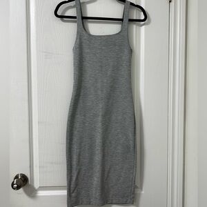 Zara Grey Midi Bodycon Dress Size Small